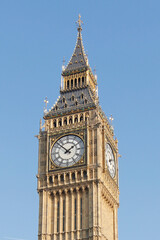 Elizabeth Tower and Clock aka Big Ben, Palace of Westminster, London, UK