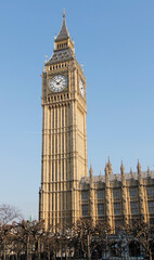 Fototapeta na wymiar Elizabeth Tower and Clock aka Big Ben, Palace of Westminster, London, UK