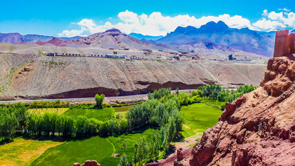 Afghanistan beautiful mountains View of Bamiyan Valley, Afghanistan © Rashid
