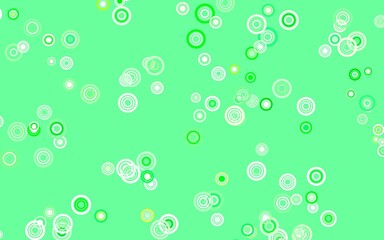 Light Green, Red vector texture with disks.