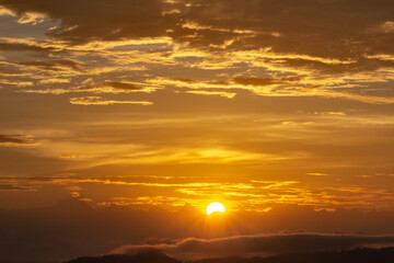 sunrise in the mountains