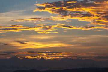 sunrise over the mountains