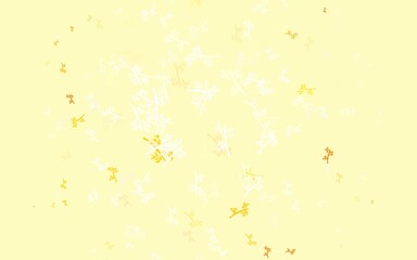 Light Orange vector doodle texture with branches.