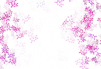 Light Pink vector backdrop with artificial intelligence data.
