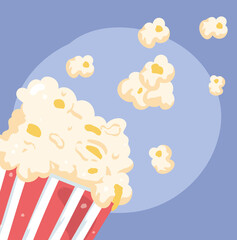 fast food burger menu restaurant unhealthy, pop corn in striped box