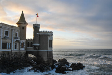 Sunset at Wullf Castle, Vi&ntilde;a del Mar, Chile