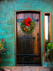 Fototapeta na wymiar vintage Christmas wreath