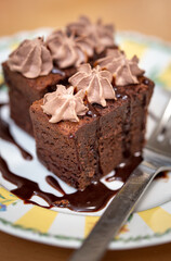 手作りのチョコケーキ