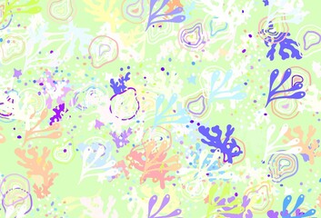 Light Multicolor vector pattern with random forms.