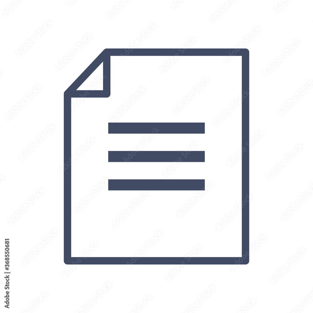 Poster document paper line style icon vector design