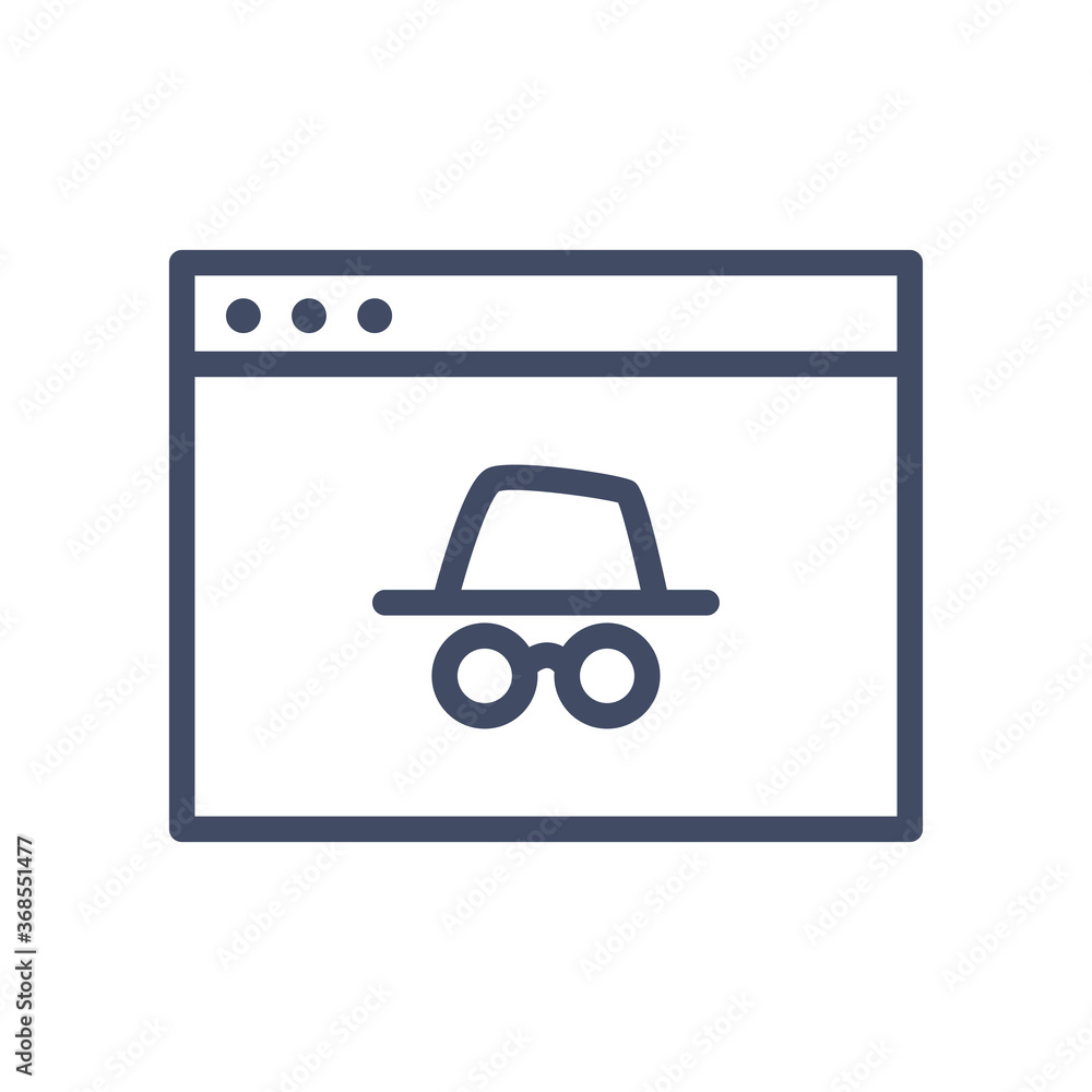 Poster unknown website page line style icon vector design