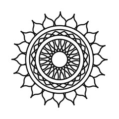 mandala decorative ornament ethnic oriental line style icon