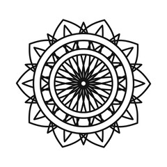 mandala motif floral decoration mystical line style icon