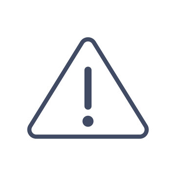 exclamation mark inside warning triangle line style icon vector design
