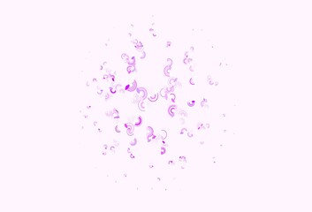 Fototapeta premium Light Purple, Pink vector backdrop with rainbows, clouds.