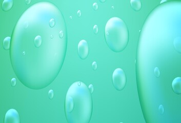 Light Green vector pattern with spheres. Blurred decorative design in abstract style with bubbles. The pattern can be used for beautiful websites.