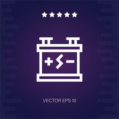 car battery vector icon