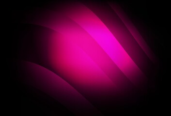Dark Pink vector texture with curved lines.