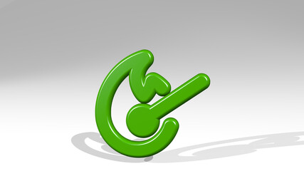 match fire alternate made by 3D illustration of a shiny metallic sculpture with the shadow on light background. football and ball