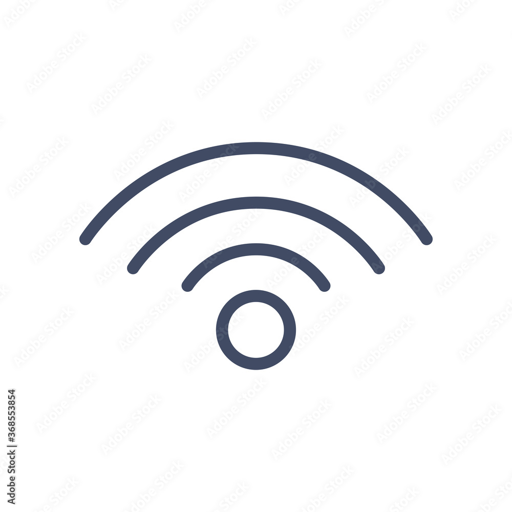 Poster wifi signal line style icon vector design