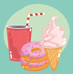 fast food soda donut and ice cream menu restaurant unhealthy