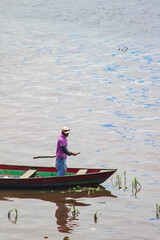 Canoeist at Manaus, Amazonas - Brazil