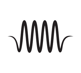 Obraz premium Cardiograph icon vector logo design template