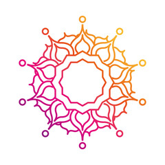 mandala decorative ornament ethnic oriental gradient style icon