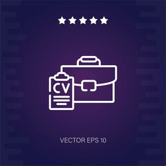 curriculum vitae vector icon modern illustration