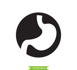 Stomach icon vector logo design template