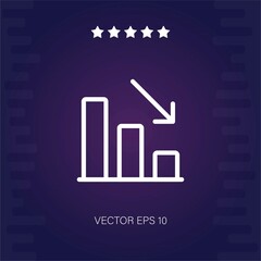 decrease vector icon modern illustration