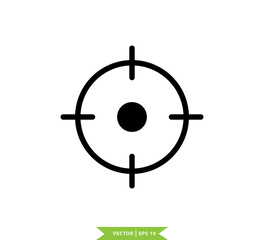Target icon vector flat style trendy