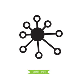 Technology connection icon vector logo template