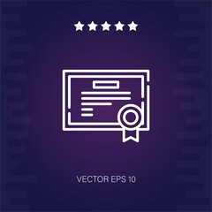 diploma vector icon modern illustration