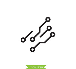 Technology connection icon vector logo template