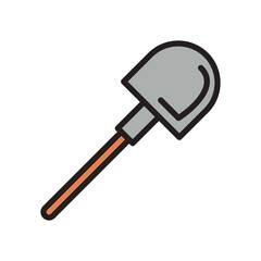 shovel line and fill style icon vector design