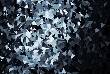 Dark BLUE vector backdrop with lines, triangles.