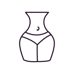woman body line style icon vector design