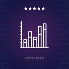 Fototapeta premium graph vector icon modern illustration