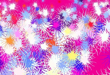 Light Multicolor vector template with chaotic shapes.