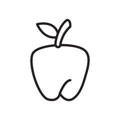 apple line style icon vector design
