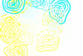 Light Blue, Yellow vector pattern with random forms.