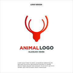 Deer Head Icon Logo Design