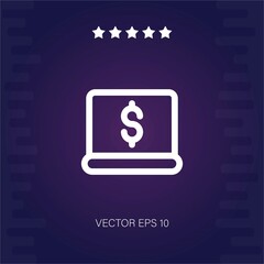 online banking vector icon modern illustration