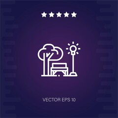 park vector icon modern illustration