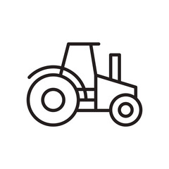 farm tractor line style icon vector design