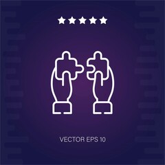 puzzle pieces vector icon modern illustration