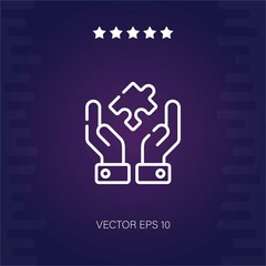 puzzle vector icon modern illustration