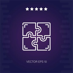 puzzle vector icon modern illustration