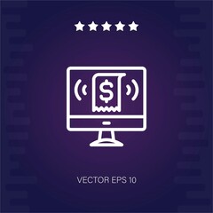 receipt vector icon modern illustration